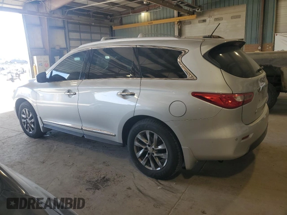 2013 Infiniti JX35 with VIN 5N1AL0MM3DC329297, listed as a Copart auction lot 74493194 with 144,639 mi miles and Salvage Title. Bid and sale history available at carsss.com. Image 2.
