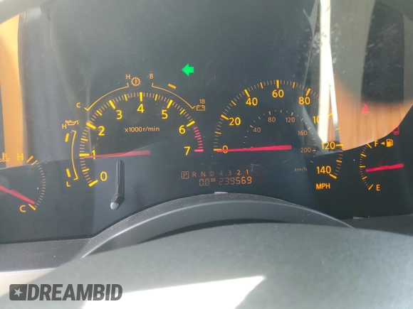 2005 Infiniti QX56 with VIN 5N3AA08A55N806797, listed as a Copart auction lot 72084134 with 239,569 mi miles and Salvage Title. Bid and sale history available at carsss.com. Image 9.