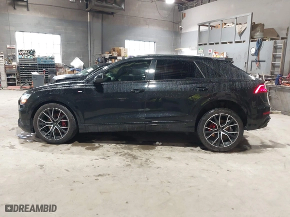 2019 Audi Q8 Premium Plus with VIN WA1EVAF18KD037817, listed as a IAAI auction lot 41922109 with 54,602 mi miles. Bid and sale history available at carsss.com. Image 14.