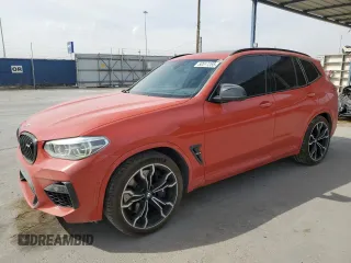 2020 BMW X3 M Competition with VIN 5YMTS0C07LLT11082, listed as a Copart auction lot 50587255 with 64,948 mi miles and Salvage Title. Bid and sale history available at carsss.com. Image 1.