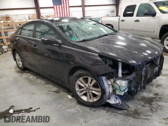 2014 Hyundai Sonata GLS with VIN 5NPEB4AC7EH941360, listed as a Copart auction lot 44618495 with 106,247 mi miles and Salvage Title. Bid and sale history available at carsss.com. Image 4.