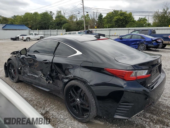 2015 Lexus RC 350 with VIN JTHSE5BC6F5001422, listed as a Copart auction lot 65843974 with 198,583 mi miles and Salvage Title. Bid and sale history available at carsss.com. Image 2.