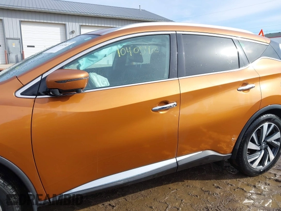 2017 Nissan Murano S with VIN 5N1AZ2MH6HN103570, listed as a IAAI auction lot 41534592 with 104,057 mi miles and . Bid and sale history available at DreamBid. Image 14.