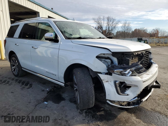 2020 Ford Expedition Platinum with VIN 1FMJU1MT4LEA00380, listed as a Copart auction lot 81180234 with 46,239 mi miles and Salvage Title. Bid and sale history available at carsss.com. Image 4.