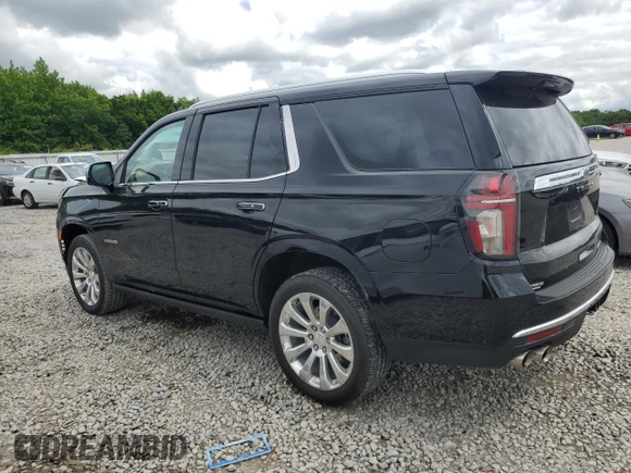 2023 Chevrolet Tahoe Premier with VIN 1GNSKSKD8PR279533, listed as a Copart auction lot 58755045 with 25,233 mi miles and Salvage title. Bid and sale history available at DreamBid. Image 2.