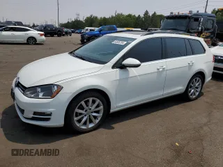 2017 Volkswagen Golf SportWagen S with VIN 3VWC17AU9HM503584, listed as a Copart auction lot 64695784 with 77,132 mi miles and Salvage Title. Bid and sale history available at carsss.com. Image 1.