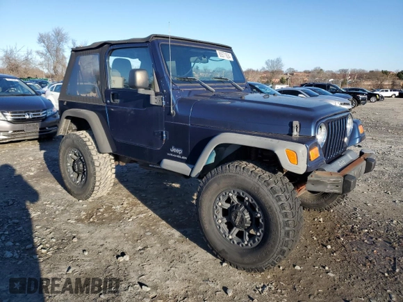 2005 Jeep Wrangler SE with VIN 1J4FA29S95P370542, listed as a Copart auction lot 85571924 with 105,465 mi miles and Salvage Title. Bid and sale history available at carsss.com. Image 4.