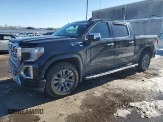 2020 GMC Sierra 1500 Denali with VIN 3GTU9FEDXLG228271, listed as a Copart auction lot 88531915 with 77,607 mi miles and Salvage Title. Bid and sale history available at DreamBid. Image 1.