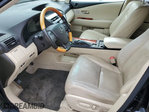 2010 Lexus RX 350 with VIN 2T2BK1BA5AC058607, listed as a Copart auction lot 46995305 with Not Provided miles and Salvage Title. Bid and sale history available at DreamBid. Image 7.