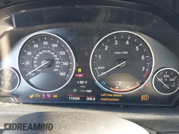 2013 BMW 3 Series 320i with VIN WBA3B1C53DK129703, listed as a IAAI auction lot 41295234 with 175,506 mi miles. Bid and sale history available at carsss.com. Image 7.