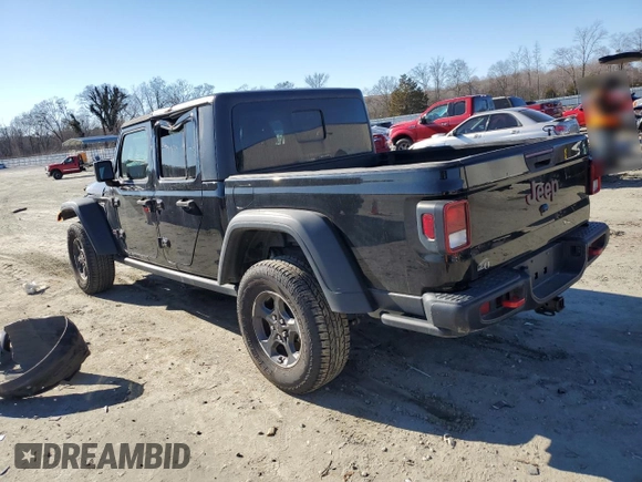 2021 Jeep Gladiator Rubicon with VIN 1C6JJTBG0ML507537, listed as a Copart auction lot 74213254 with 41,445 mi miles and Salvage title. Bid and sale history available at DreamBid. Image 2.