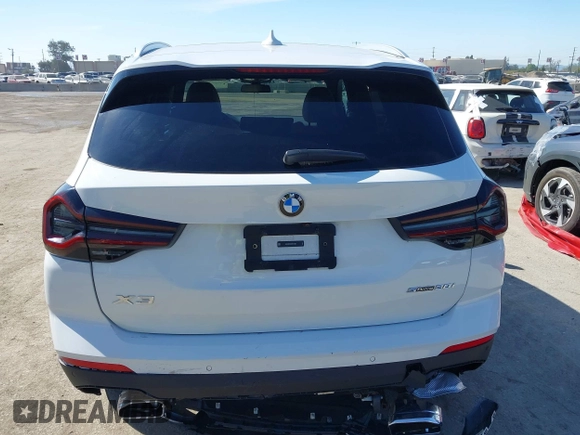2024 BMW X3 sDrive30i with VIN 5UX43DP00R9X15423, listed as a IAAI auction lot 41866754 with 5,548 mi miles and . Bid and sale history available at DreamBid. Image 16.