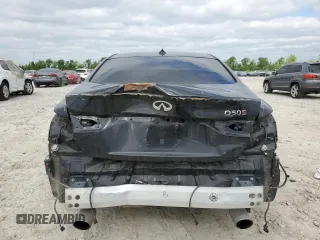 2019 Infiniti Q50 Red Sport 400 with VIN JN1FV7APXKM760676, listed as a Copart auction lot 53042805 with 112,374 mi miles and Salvage title. Bid and sale history available at DreamBid. Image 6.