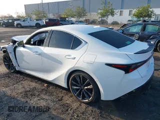 2023 Lexus IS with VIN JTHGZ1B2XP5059223, listed as a IAAI auction lot 41165638 with 48,340 mi miles. Bid and sale history available at carsss.com. Image 3.