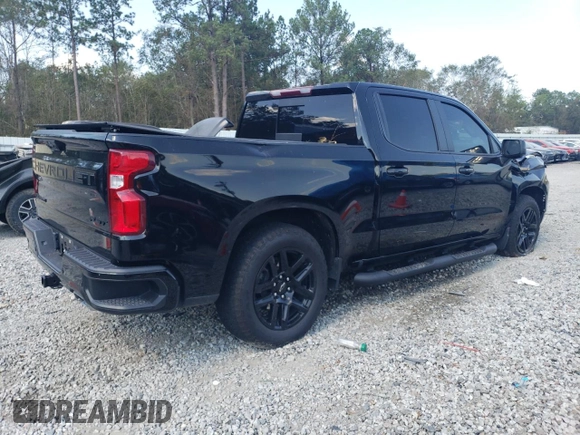 2022 Chevrolet Silverado 1500 RST with VIN 1GCUDEET5NZ604636, listed as a Copart auction lot 74376334 with 18,705 mi miles and Salvage Title. Bid and sale history available at DreamBid. Image 3.