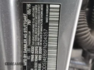 2015 Mercedes-Benz CLA 250 with VIN WDDSJ4EB6FN204357, listed as a Copart auction lot 63180253 with 65,505 mi miles and . Bid and sale history available at DreamBid. Image 14.