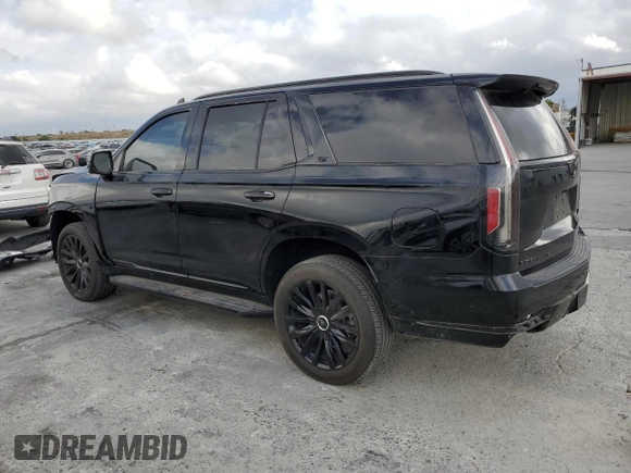 2023 Cadillac Escalade 4WD Premium Luxury with VIN 1GYS4BKL5PR388049, listed as a Copart auction lot 54626395 with 28,152 mi miles and Salvage title. Bid and sale history available at DreamBid. Image 2.