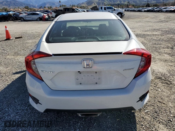 2020 Honda Civic Sedan Sport with VIN 19XFC2F80LE212340, listed as a Copart auction lot 48358685 with 31,596 mi miles and Salvage Title. Bid and sale history available at carsss.com. Image 6.