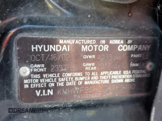 2003 Hyundai Sonata GLS with VIN KMHWF35H23A769490, listed as a Copart auction lot 87935395 with 230,086 mi miles and Non Repairable. Bid and sale history available at carsss.com. Image 13.