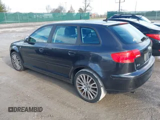 2008 Audi A3 with VIN WAUNF78P08A141023, listed as a IAAI auction lot 41633380 with 134,831 mi miles. Bid and sale history available at carsss.com. Image 3.