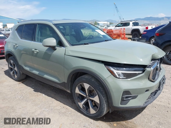 2023 Volvo XC40 Plus Bright Theme with VIN YV4L12UNXP2930656, listed as a IAAI auction lot 42524396 with 58,185 mi miles and . Bid and sale history available at DreamBid. Image 1.