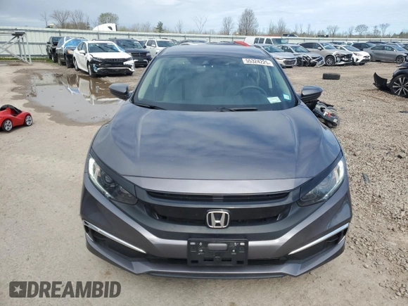 2019 Honda Civic LX with VIN 2HGFC2F61KH558125, listed as a Copart auction lot 55324225 with 66,107 mi miles and Salvage Title. Bid and sale history available at DreamBid. Image 5.