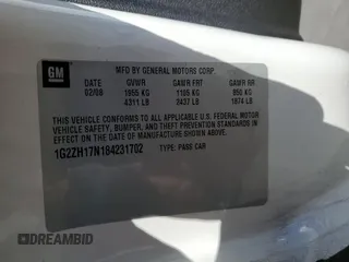 2008 Pontiac G6 GT z VIN 1G2ZH17N184231702, wystawiony jako Copart lot #41745405 z przebiegiem 202 639 mil mil oraz Szkoda całkowita • Salvage title. Historia ofert i sprzedaży dostępna na DreamBid. Obrazek 12.