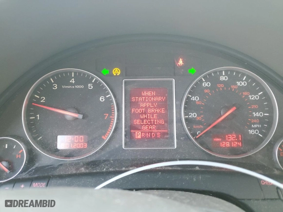 2005 Audi A4 1.8T with VIN WAUJC68EX5A065001, listed as a Copart auction lot 77533784 with 128,124 mi miles and Salvage Title. Bid and sale history available at carsss.com. Image 9.