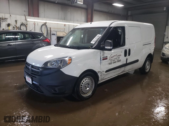 2018 Ram ProMaster City Cargo Tradesman z VIN ZFBERFAB9J6L65907, wystawiony jako Copart lot #48767725 z przebiegiem 91 909 mil mil oraz Szkoda całkowita • Salvage title. Historia ofert i sprzedaży dostępna na DreamBid. Obrazek 1.