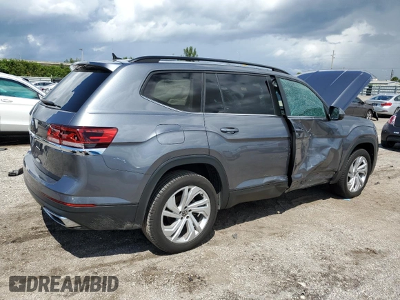 2021 Volkswagen Atlas SE with VIN 1V2JP2CAXMC562278, listed as a Copart auction lot 68907783 with 57,966 mi miles and . Bid and sale history available at DreamBid. Image 3.