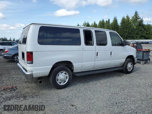 2008 Ford Econoline Passenger XL с VIN 1FBNE31L98DA96009, выставлен на аукционе Copart как лот 59546285 с пробегом 162 922 миль миль и Списание • Salvage title. История ставок и продаж доступна на DreamBid. Изображение 3.
