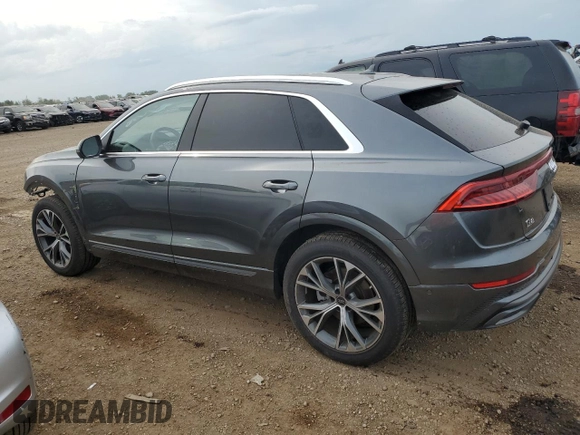 2023 Audi Q8 Premium Plus with VIN WA1EVBF12PD035302, listed as a Copart auction lot 64756094 with 8,615 mi miles and Salvage title. Bid and sale history available at DreamBid. Image 2.