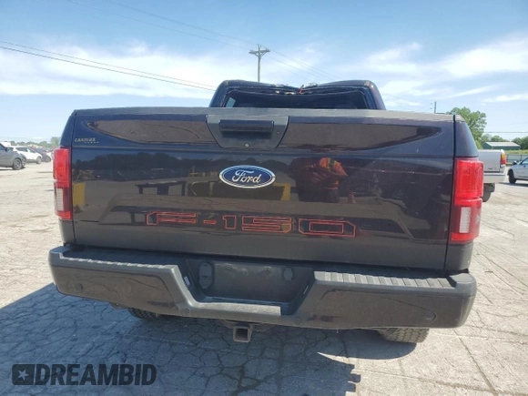 2018 Ford F-150 XL with VIN 1FTFW1E58JFB99171, listed as a Copart auction lot 58036525 with 125,390 mi miles and Salvage title. Bid and sale history available at DreamBid. Image 6.