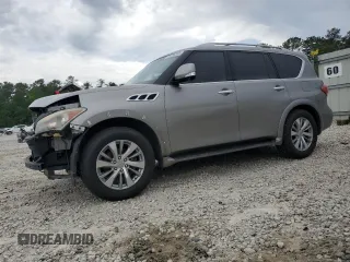 2011 Infiniti QX56 8-passenger z VIN JN8AZ2ND8B9701843, wystawiony jako Copart lot #51735305 z przebiegiem 174 666 mil mil oraz Szkody całkowita. Historia ofert i sprzedaży dostępna na DreamBid. Obrazek 1.