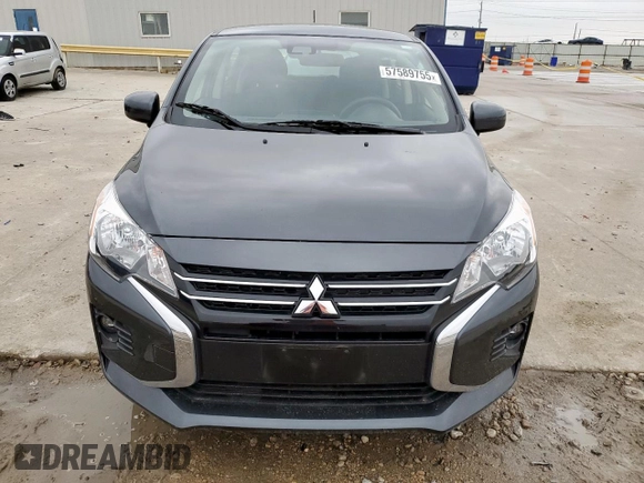 2024 Mitsubishi Mirage ES with VIN ML32AUHJ4RH013782, listed as a Copart auction lot 58069015 with 7,366 mi miles and Salvage title. Bid and sale history available at DreamBid. Image 5.