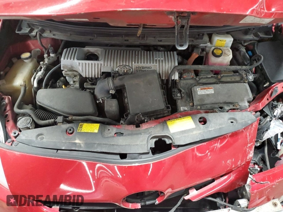 2011 Toyota Prius I with VIN JTDKN3DUXB5337421, listed as a Copart auction lot 52974565 with 167,715 mi miles and Salvage Title. Bid and sale history available at DreamBid. Image 11.