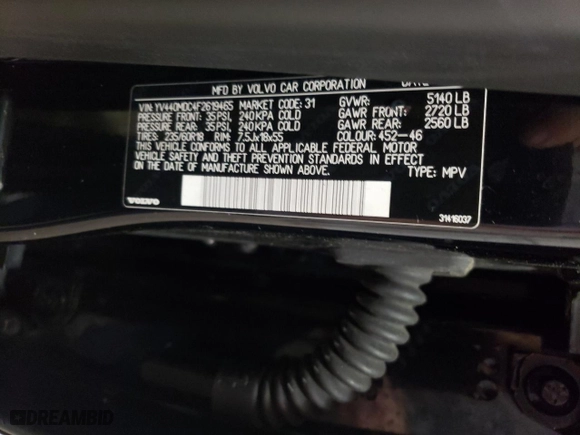 2015 Volvo XC60 T5 Drive-E Premier Plus with VIN YV440MDC4F2619465, listed as a Copart auction lot 74032174 with 83,697 mi miles and Salvage Title. Bid and sale history available at carsss.com. Image 13.