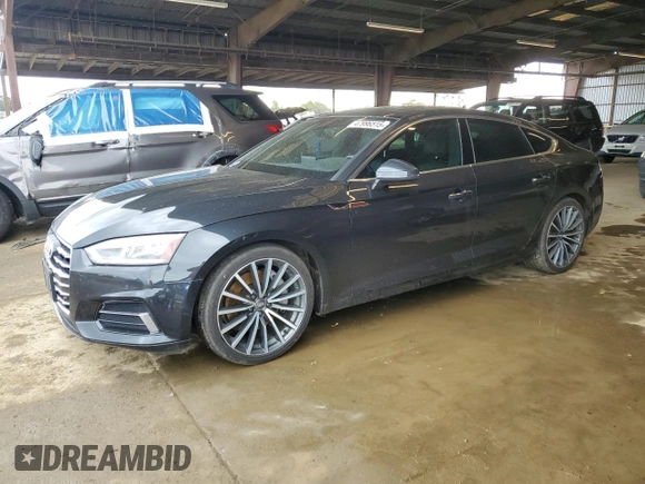 2018 Audi A5 Sportback Premium Plus with VIN WAUBNCF55JA096103, listed as a Copart auction lot 47996515 with 96,337 mi miles and Salvage Title. Bid and sale history available at carsss.com. Image 1.