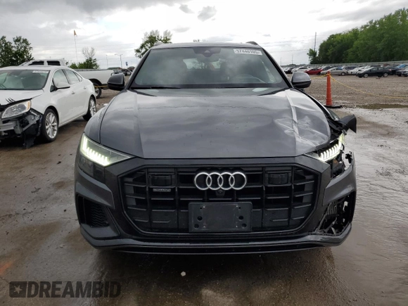 2020 Audi Q8 Prestige with VIN WA1FVAF1XLD003867, listed as a Copart auction lot 57440105 with 86,371 mi miles and Salvage title. Bid and sale history available at DreamBid. Image 5.