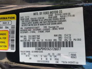 2016 Ford Fusion SE с VIN 1FA6P0HD5G5126077, выставлен на аукционе IAAI как лот 39772186 с пробегом 110 039 миль миль и . История ставок и продаж доступна на DreamBid. Изображение 9.