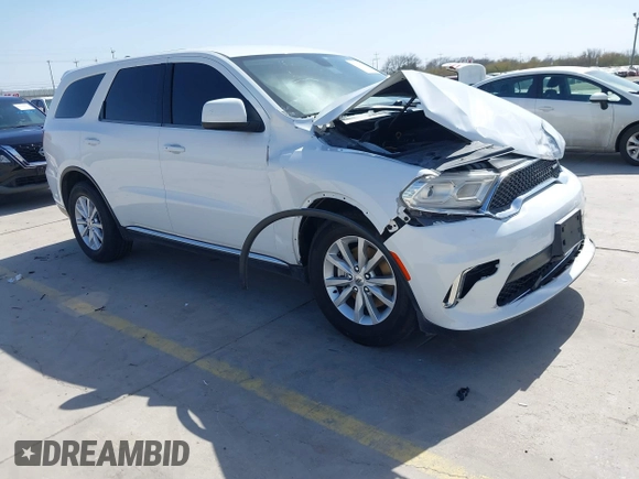 2021 Dodge Durango SXT Plus with VIN 1C4RDHAG9MC659236, listed as a IAAI auction lot 41754168 with 58,232 mi miles and . Bid and sale history available at DreamBid. Image 1.