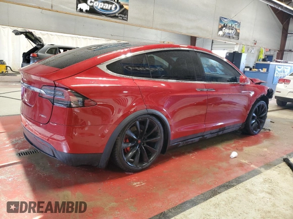 2016 Tesla Model X P90D with VIN 5YJXCAE4XGF011963, listed as a Copart auction lot 49993255 with 139,855 mi miles and Clean Title. Bid and sale history available at carsss.com. Image 3.