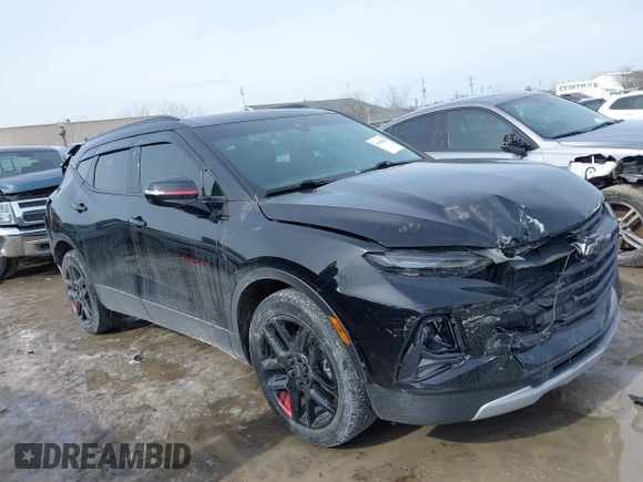 2021 Chevrolet Blazer LT z VIN 3GNKBJRS7MS529657, wystawiony jako IAAI lot #41646822 z przebiegiem 53 266 mil mil oraz . Historia ofert i sprzedaży dostępna na DreamBid. Obrazek 1.