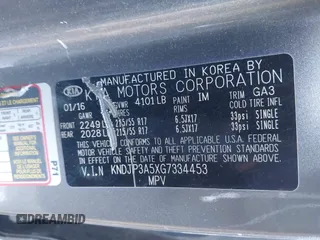 2016 Kia Soul + with VIN KNDJP3A5XG7334453, listed as a IAAI auction lot 41387761 with 109,409 mi miles. Bid and sale history available at carsss.com. Image 9.