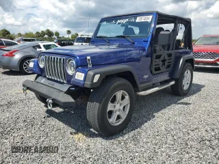 2001 Jeep Wrangler SE with VIN 1J4FA29P51P354795, listed as a Copart auction lot 73874834 with 0 mi miles and Salvage Title. Bid and sale history available at carsss.com. Image 1.