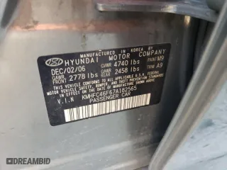 2007 Hyundai Azera SE with VIN KMHFC46F67A182565, listed as a Copart auction lot 72431813 with 103,139 mi miles and Clean Title. Bid and sale history available at carsss.com. Image 12.
