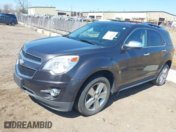 2013 Chevrolet Equinox LTZ with VIN 1GNFLGEK0DZ105067, listed as a IAAI auction lot 42102863 with 156,156 mi miles. Bid and sale history available at carsss.com. Image 2.