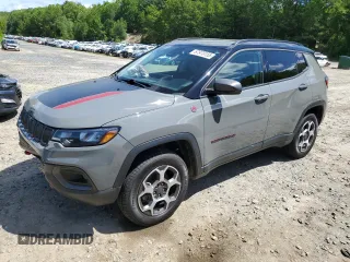 2022 Jeep Compass Trailhawk с VIN 3C4NJDDB7NT116361, выставлен на аукционе Copart как лот 57973155 с пробегом 52 770 миль миль и Списание • Salvage title. История ставок и продаж доступна на DreamBid. Изображение 1.