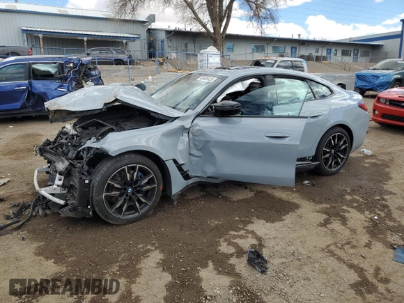 2022 BMW 4 Series M440i xDrive with VIN WBA13AW0XNFM27700, listed as a Copart auction lot 48406425 with Not provided miles and Salvage title. Bid and sale history available at DreamBid. Image 1.