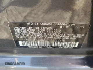 2024 Subaru Impreza Sport with VIN JF1GUAFC6R8322978, listed as a Copart auction lot 74507574 with 8,943 mi miles and Salvage Title. Bid and sale history available at carsss.com. Image 13.